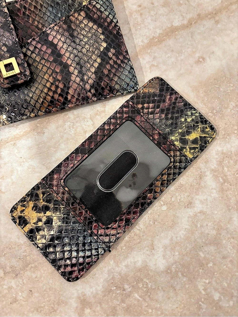 Lodis Snake Embossed Wallet - Picture 8 of 9